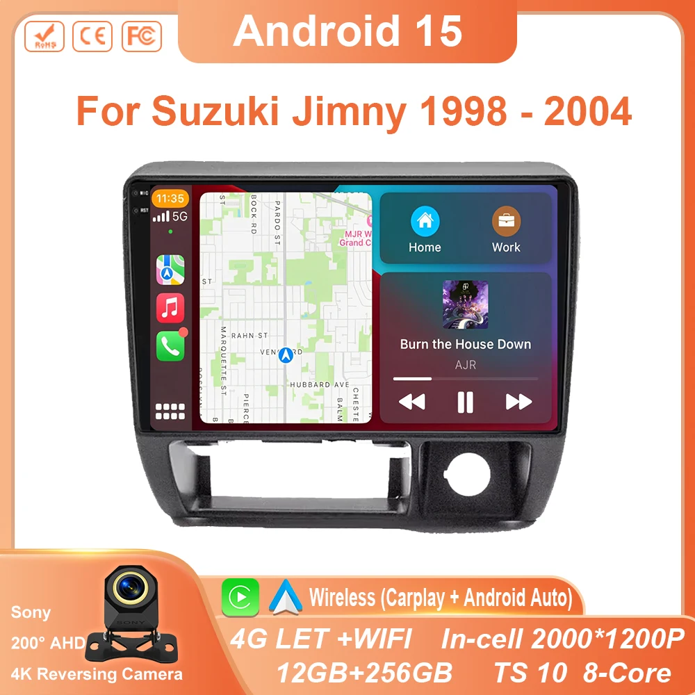 Car Radio Android Multimedia Player For Suzuki Jimny 1998 - 2004 Carplay GPS Touch Screen Auto Navigation QLED Stereo WIFI DSP
Car Radio Android Multimedia Player For Suzuki Jimny 1998 - 2004 Carplay GPS Touch Screen Auto Navigation QLED Stereo WIFI DSP