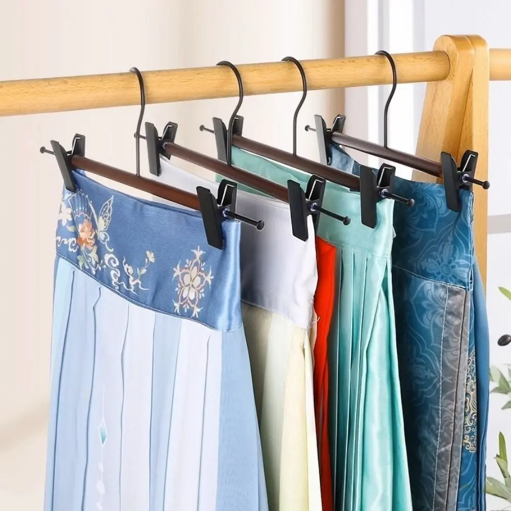 6 Pieces Adjustable Wood Pants Hangers Anti-slip Space Saving Trouser Hangers Windproof with Clips Clothes Drying Rack Closet
6 Pieces Adjustable Wood Pants Hangers Anti-slip Space Saving Trouser Hangers Windproof with Clips Clothes Drying Rack Closet