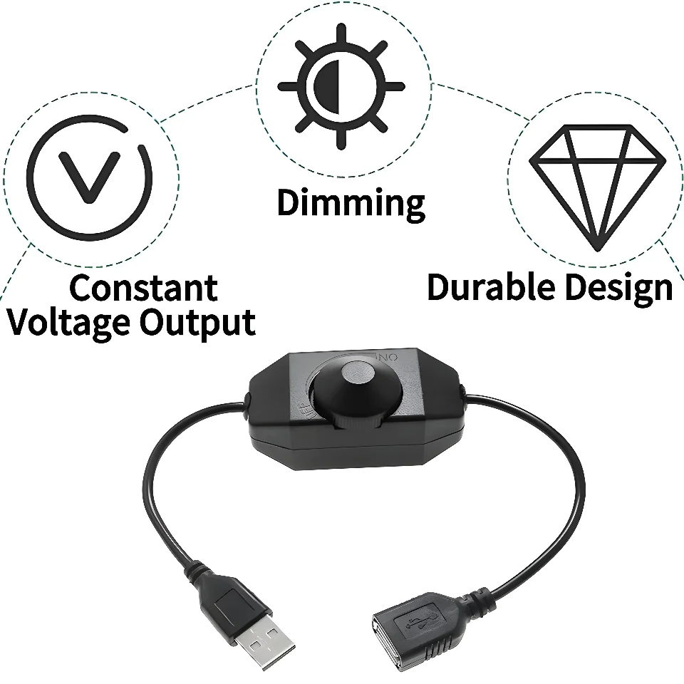 USB DC 5V Stepless Manual Knob Touch LED Dimmer Switch for 5050 2838 Strip Light 1 Channel Brightness Adjustment Controller
USB DC 5V Stepless Manual Knob Touch LED Dimmer Switch for 5050 2838 Strip Light 1 Channel Brightness Adjustment Controller