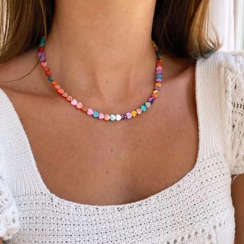 Vlen Shell Heart Necklace for Women Summer Beach Choker Mother of Pearl Beads Necklaces Gift for Her Boho Love Jewelry
Vlen Shell Heart Necklace for Women Summer Beach Choker Mother of Pearl Beads Necklaces Gift for Her Boho Love Jewelry