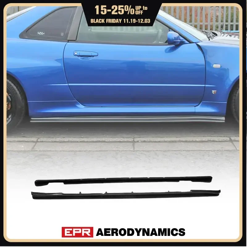 Car-styling For Nissan Skyline R34 GTR Carbon Fiber NIS Style Side Skirt Extension
Car-styling For Nissan Skyline R34 GTR Carbon Fiber NIS Style Side Skirt Extension