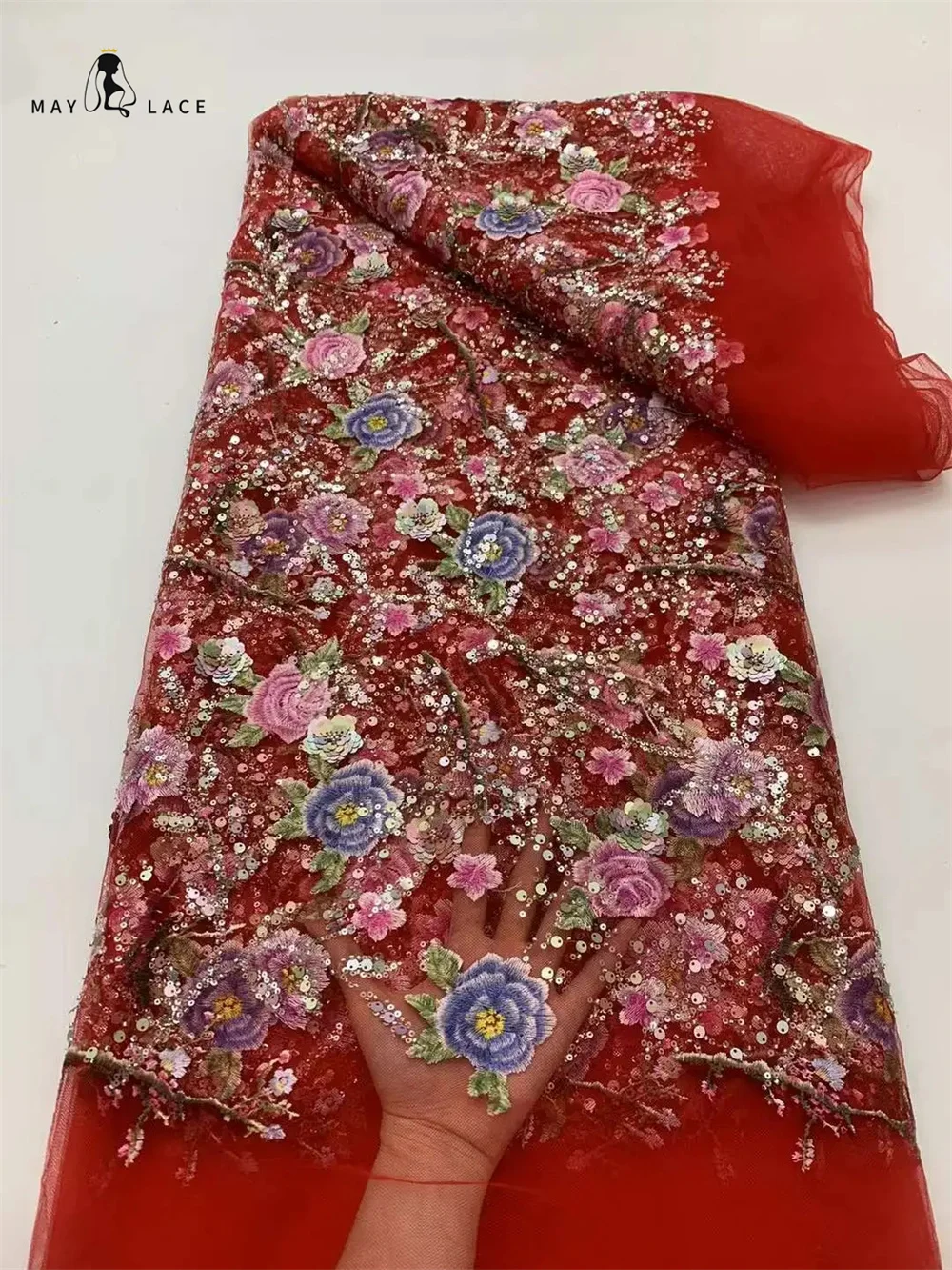 African Lace Fabric 2024 Sequins Beaded Embroidery Nigerian Bridal High Quality French Tulle Lace Fabric For Wedding Party Dress
African Lace Fabric 2024 Sequins Beaded Embroidery Nigerian Bridal High Quality French Tulle Lace Fabric For Wedding Party Dress