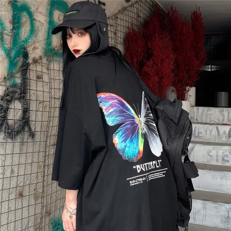 Hip Hop Oversize T Shirt women 2022 Streetwear Harajuku Color Butterfly Tshirt Short Sleeve Cotton Loose HipHop T-Shirt
Hip Hop Oversize T Shirt women 2022 Streetwear Harajuku Color Butterfly Tshirt Short Sleeve Cotton Loose HipHop T-Shirt