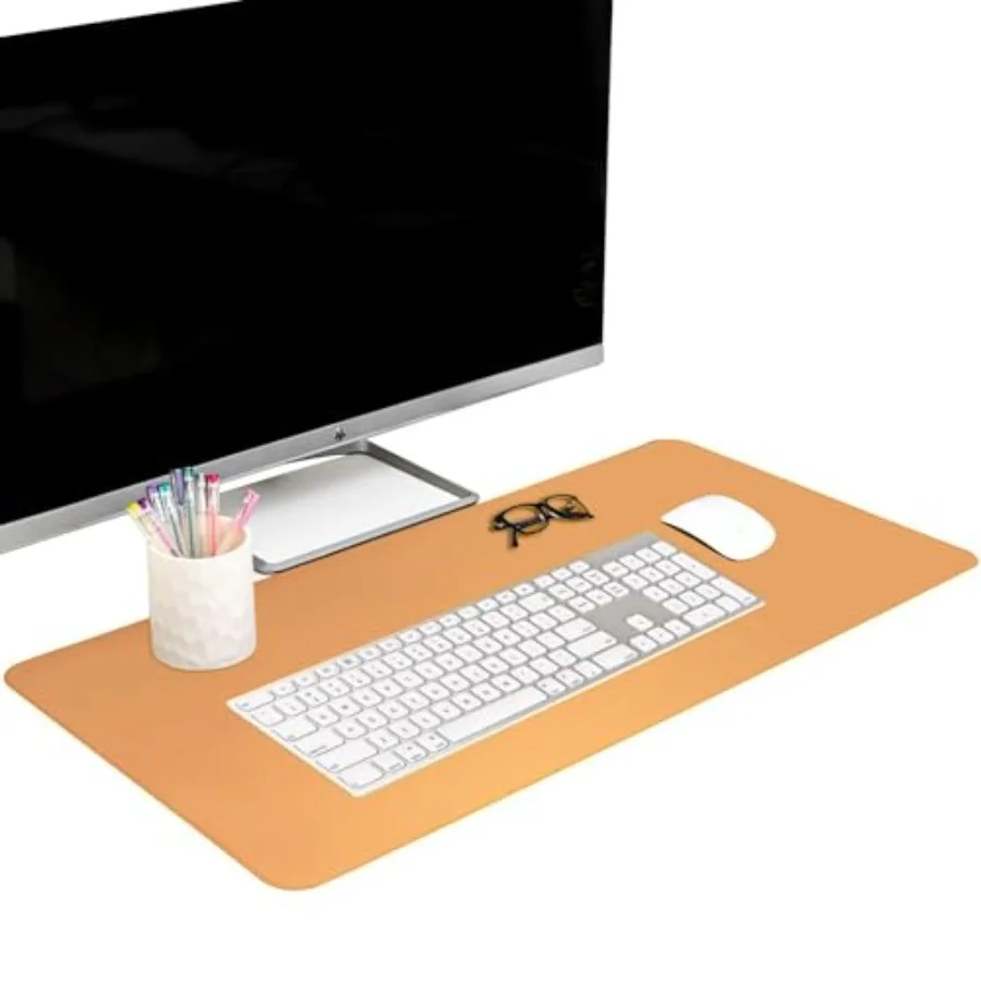 PU Leather Desk Pad and Desk Blotter, Non-Slip Flannelette Base, Stitched Desk Mat for Keyboard, Mouse and Writing, Home or Off
PU Leather Desk Pad and Desk Blotter, Non-Slip Flannelette Base, Stitched Desk Mat for Keyboard, Mouse and Writing, Home or Off