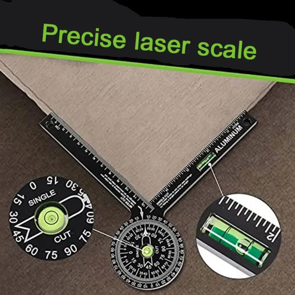 Metric/Inch Woodworking Angle Finder Horizontal Bubble Precision Miter Saw Protractor Aluminum Alloy Portable Scribing Ruler
Metric/Inch Woodworking Angle Finder Horizontal Bubble Precision Miter Saw Protractor Aluminum Alloy Portable Scribing Ruler