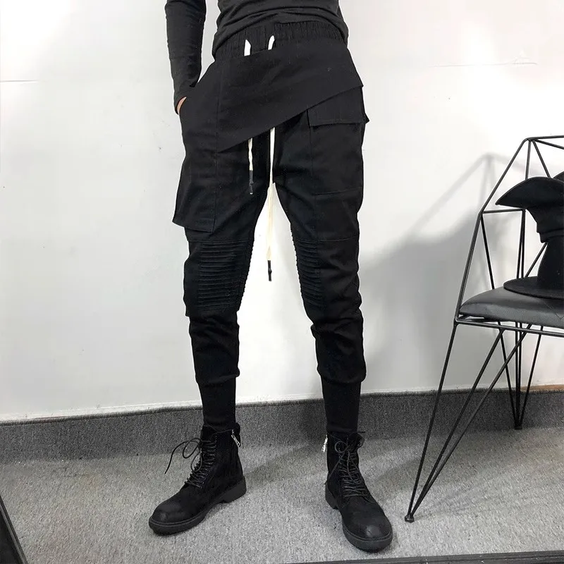 Spring original dark style irregular splicing loose overalls trendy brand casual elastic cuffed sweatpants for men
Spring original dark style irregular splicing loose overalls trendy brand casual elastic cuffed sweatpants for men