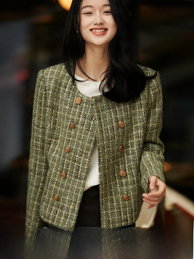 Xhange Retro Ele Oil Painting een Wool Double-Breasted ort Coat for Women Commute Sle Straight Cut Long Sve
Xhange Retro Ele Oil Painting een Wool Double-Breasted ort Coat for Women Commute Sle Straight Cut Long Sve