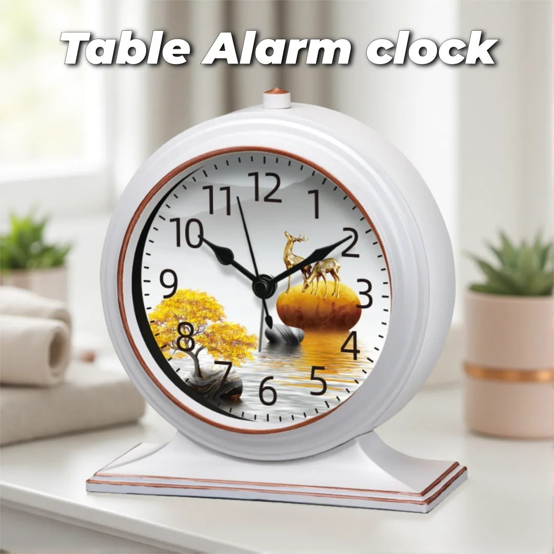 Vintage Table Clock Silent Movement Luxury Golden Deer Decor Wake Up Bedside Table Alarm Clock For Bedroom Living Room Decor
Vintage Table Clock Silent Movement Luxury Golden Deer Decor Wake Up Bedside Table Alarm Clock For Bedroom Living Room Decor
