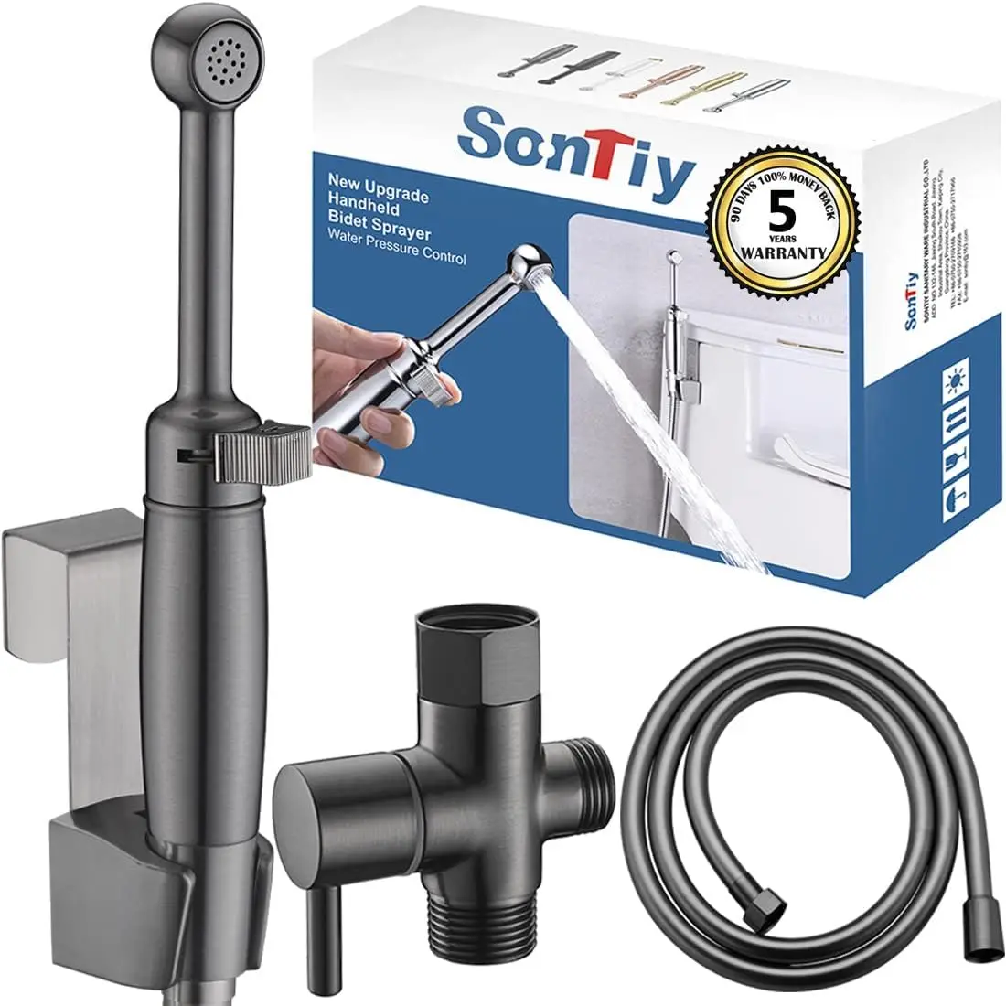 Handheld Bidet Toilet Sprayer Solid Brass, Cloth Diaper Sprayer with Adjustable Pressure Control, 7.2" Bidet Wand for Personal
Handheld Bidet Toilet Sprayer Solid Brass, Cloth Diaper Sprayer with Adjustable Pressure Control, 7.2" Bidet Wand for Personal