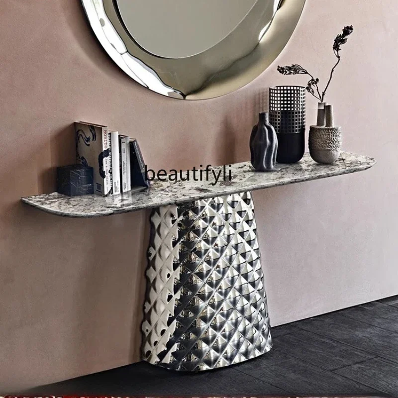 Marble entrance table light luxury modern simple living room aisle entrance table
Marble entrance table light luxury modern simple living room aisle entrance table