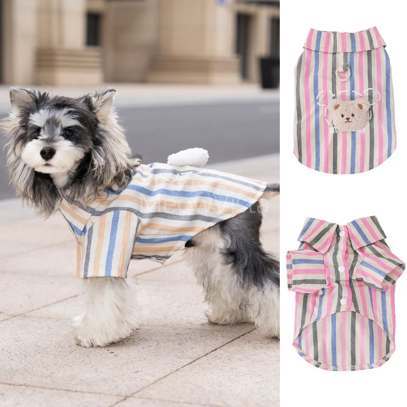 2026 Summer New Breathable Striped Puppy Shirt with Plush Bear Decor Quick Dry Lightweight Pet Clothes for Small Dogs & Cats
2026 Summer New Breathable Striped Puppy Shirt with Plush Bear Decor Quick Dry Lightweight Pet Clothes for Small Dogs & Cats