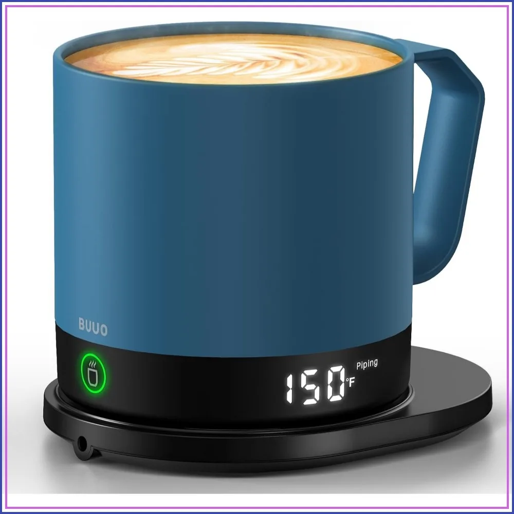 14oz Rechargeable Temperature Control Coffee Mug with Lid, 3 Heat Settings
14oz Rechargeable Temperature Control Coffee Mug with Lid, 3 Heat Settings