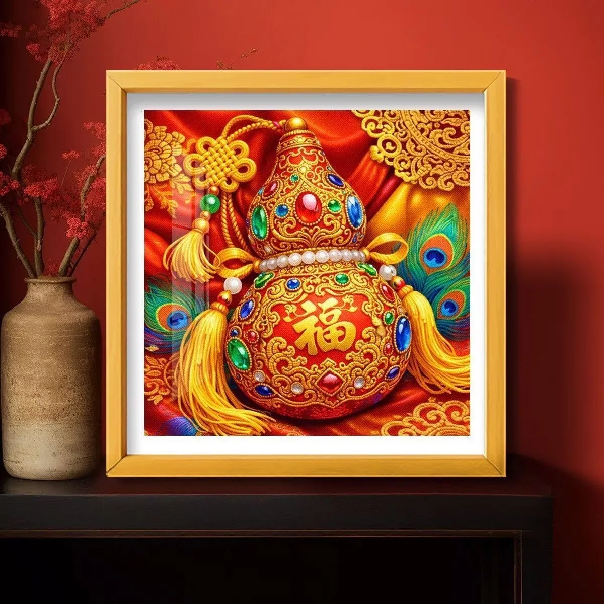 9ct 60x60cm Gourd Embroidery DIY Printed Kits Cross Stitch Thread Needlework Sets With needles threads 34 Colors
9ct 60x60cm Gourd Embroidery DIY Printed Kits Cross Stitch Thread Needlework Sets With needles threads 34 Colors