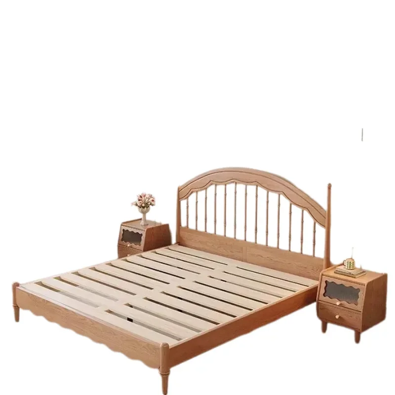 American antique wooden bed, modern minimalist retro, French
American antique wooden bed, modern minimalist retro, French