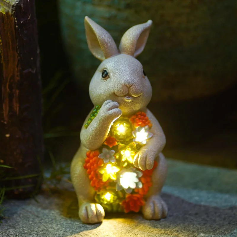 Solar Powered Bunny Statue with LED Lights Succulent Planter Outdoor Auto On Night Light Unique Gift for Garden Patio Yard
Solar Powered Bunny Statue with LED Lights Succulent Planter Outdoor Auto On Night Light Unique Gift for Garden Patio Yard