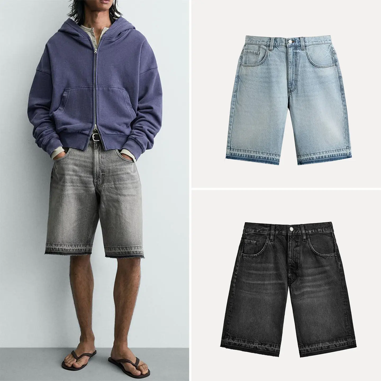 Casual Washed Denim Loose Fit Men's Shorts Summer 2026 Personality Straight Leg Pants mid Waist European Style Spring
Casual Washed Denim Loose Fit Men's Shorts Summer 2026 Personality Straight Leg Pants mid Waist European Style Spring