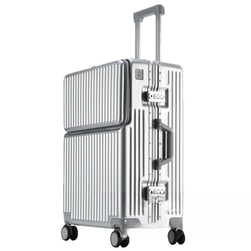 Luggage Aluminum alloy front open suitcase Multifunctional suitcase with cup holder Dry and wet separation front open suitcase
Luggage Aluminum alloy front open suitcase Multifunctional suitcase with cup holder Dry and wet separation front open suitcase