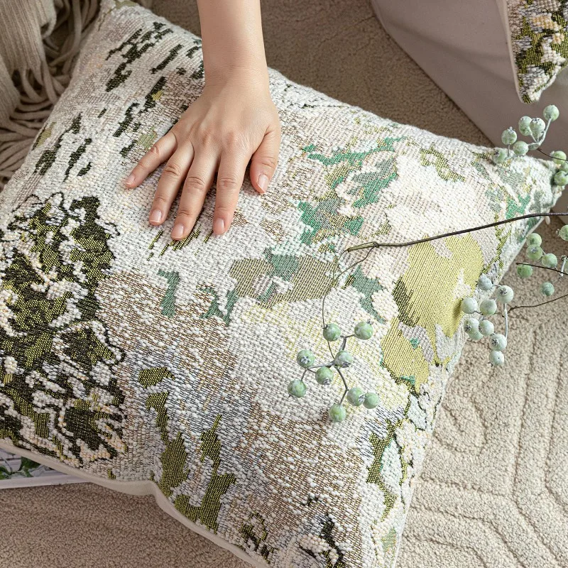 Modern High-end Abstract Texture Jacquard Cushion Cover Spring Green Retro Pillow Covers Decorative Luxury Artistic Home Decor
Modern High-end Abstract Texture Jacquard Cushion Cover Spring Green Retro Pillow Covers Decorative Luxury Artistic Home Decor