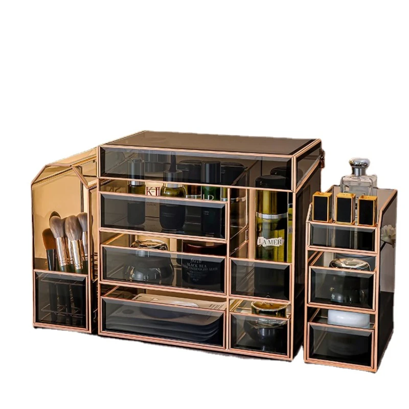 Advanced desktop skin care products storage box French glass light-proof cosmetics brush storage box
Advanced desktop skin care products storage box French glass light-proof cosmetics brush storage box