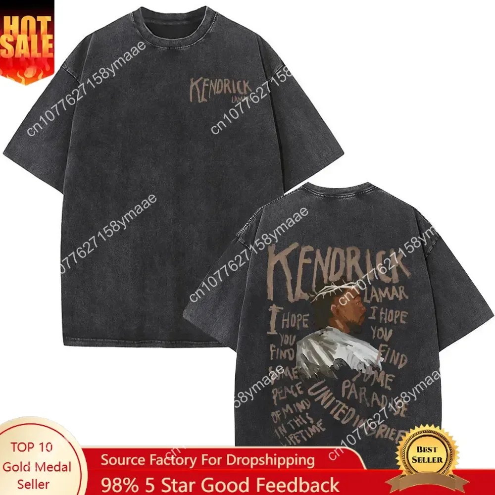 Washed Vintage Rapper Kendrick Lamar Album Merch T-shirts Men Women's Clothing Hip Hop Retro Oversized T-shirt Fashion Trend Tee
Washed Vintage Rapper Kendrick Lamar Album Merch T-shirts Men Women's Clothing Hip Hop Retro Oversized T-shirt Fashion Trend Tee