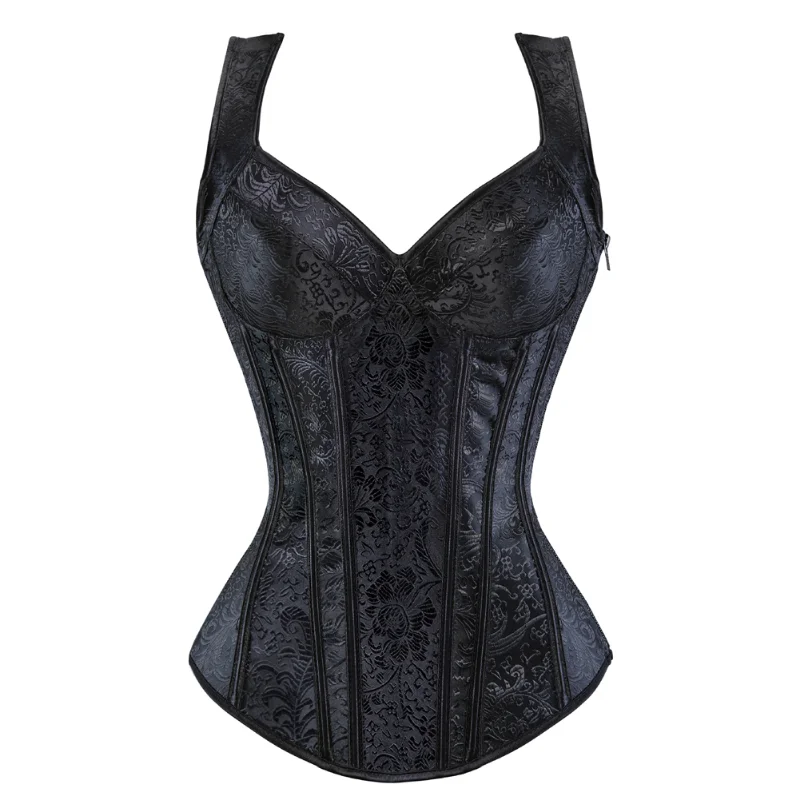 Women's Embroidery Strap Corsets Vest Sexy Gothic Overbust Vintage Corset Top Lace Up zipper Side Corsets and Bustiers Purple
Women's Embroidery Strap Corsets Vest Sexy Gothic Overbust Vintage Corset Top Lace Up zipper Side Corsets and Bustiers Purple