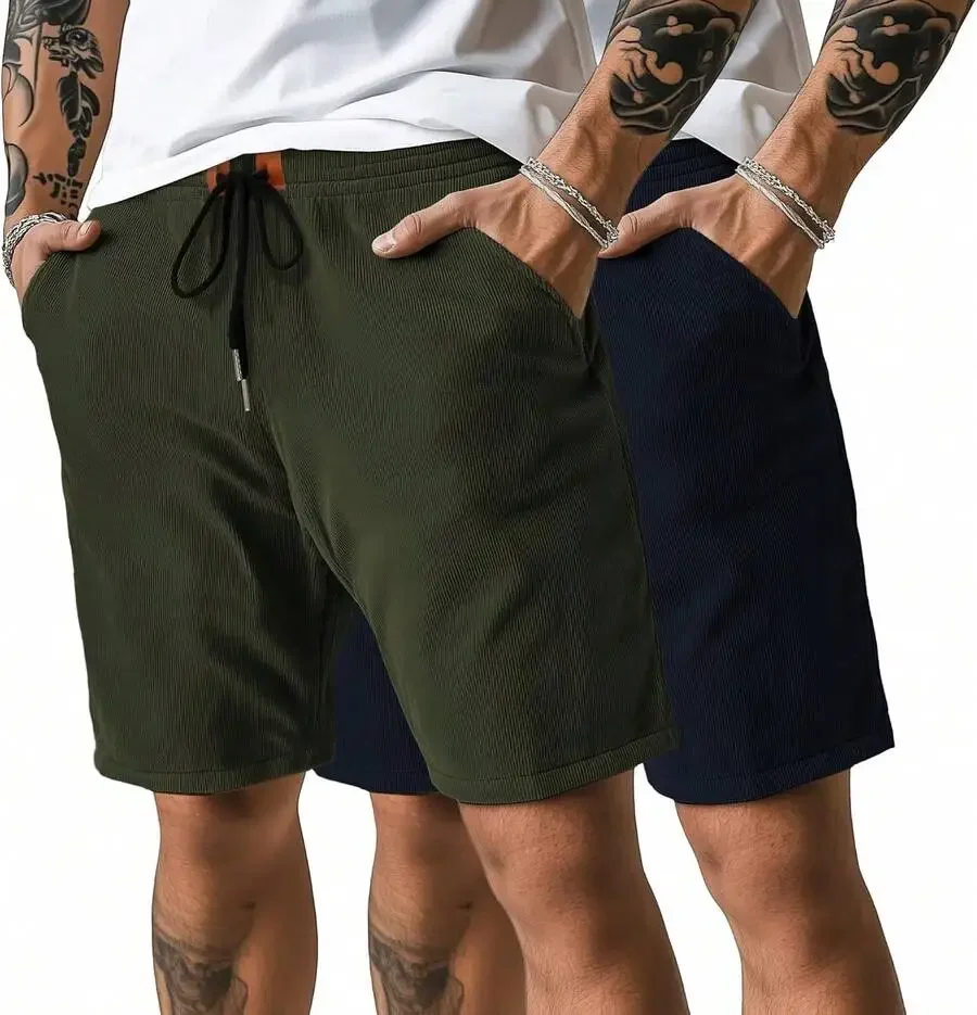 Mens Casual Corduroy Shorts 5 Inch Drawstring Elastic Waist Summer Lightweight Beach Shorts With Pockets
Mens Casual Corduroy Shorts 5 Inch Drawstring Elastic Waist Summer Lightweight Beach Shorts With Pockets