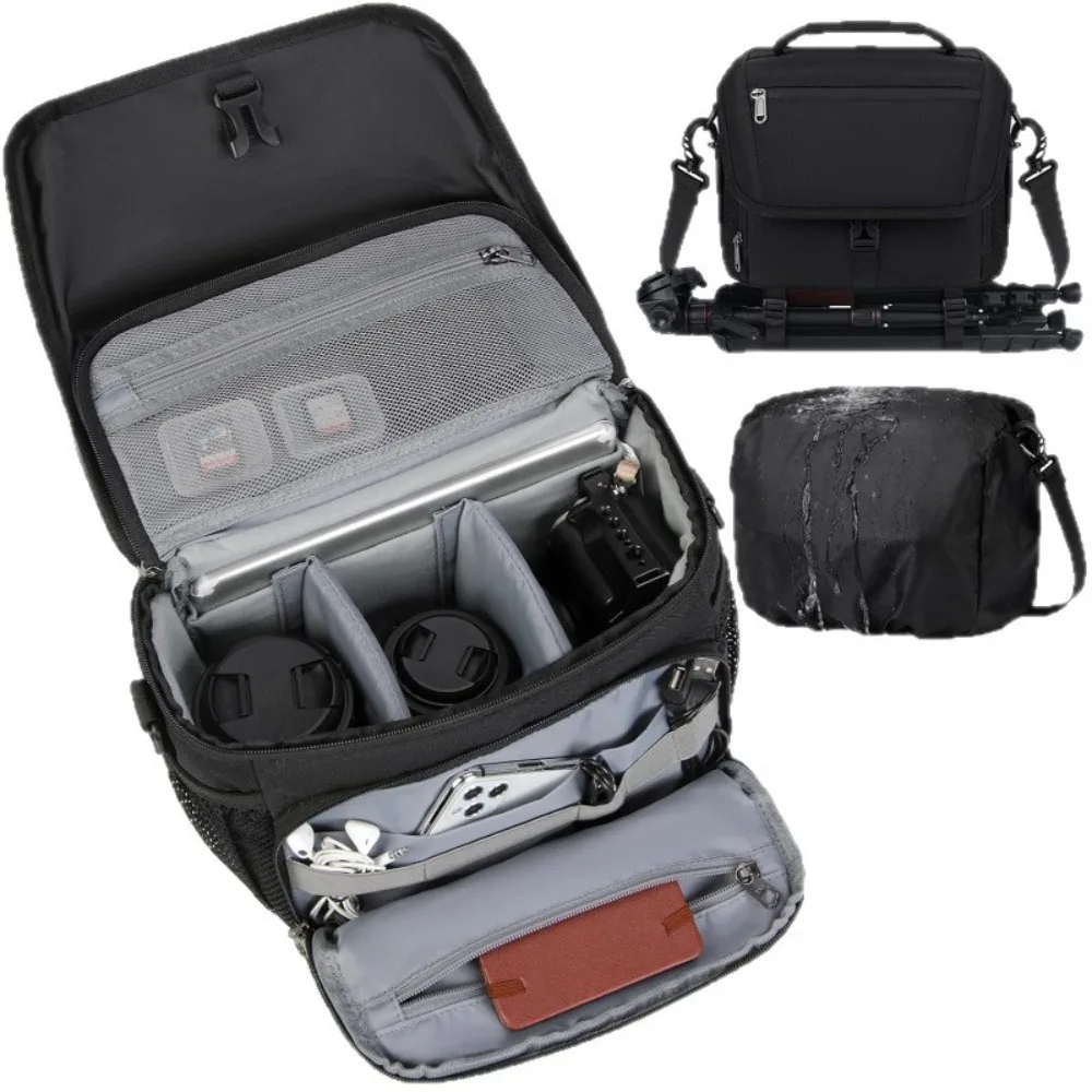 with Tripod Holder Camera Bag Waterproof with Rain Cover DSLR/SLR/Mirrorless Camera Case for Canon/Nikon/Sony/Fuji
with Tripod Holder Camera Bag Waterproof with Rain Cover DSLR/SLR/Mirrorless Camera Case for Canon/Nikon/Sony/Fuji