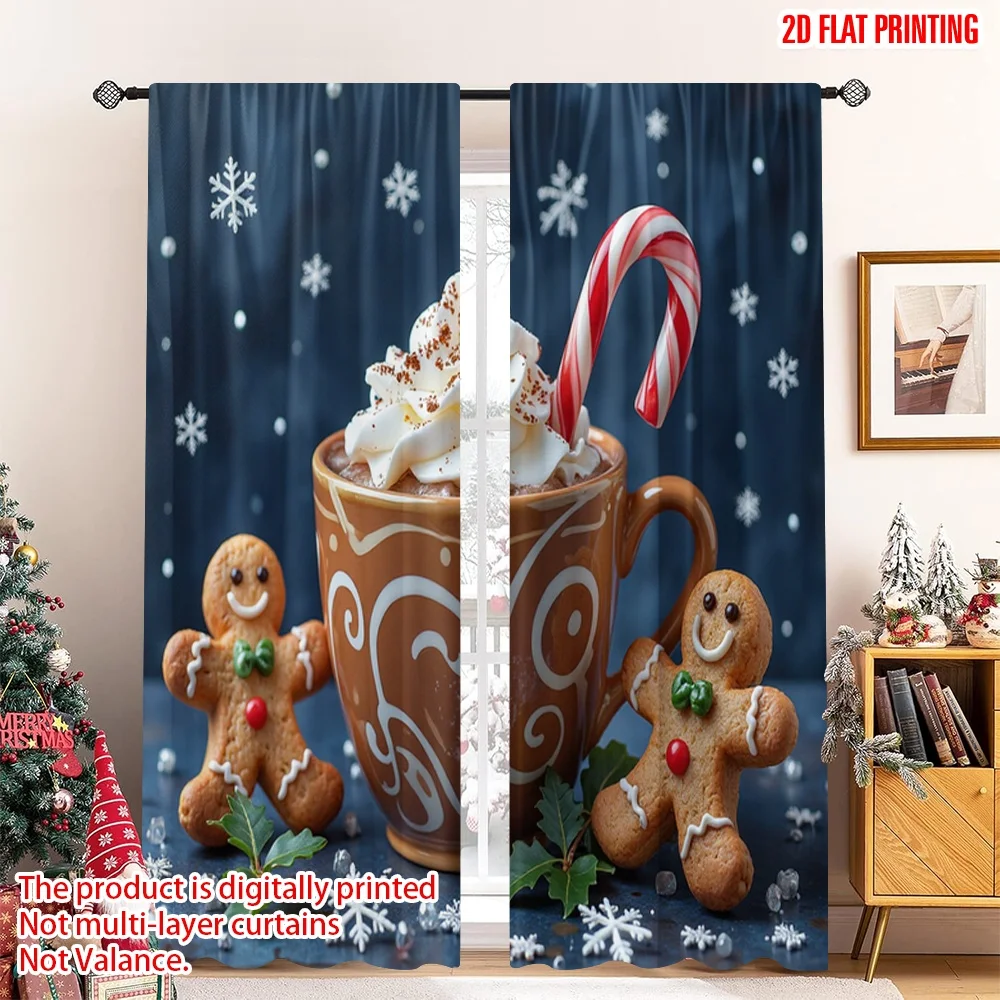 2pcs 2D flat printing Merry Christmas Popular Curtain Christmas Hot Chocolate Gingerbread Snow Polyester Without Electricity
2pcs 2D flat printing Merry Christmas Popular Curtain Christmas Hot Chocolate Gingerbread Snow Polyester Without Electricity