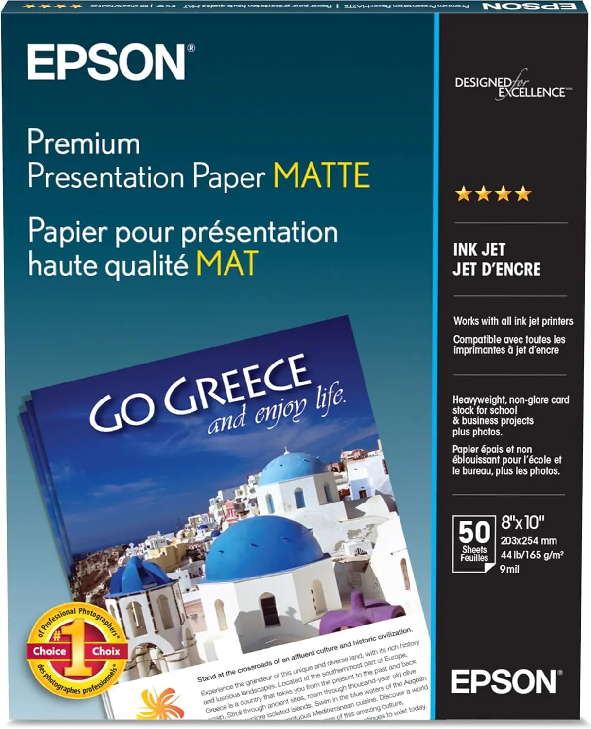 Matte Photo Paper 8x10 Inches 50 Sheets Heavyweight Bright White for Creative Printing
Matte Photo Paper 8x10 Inches 50 Sheets Heavyweight Bright White for Creative Printing