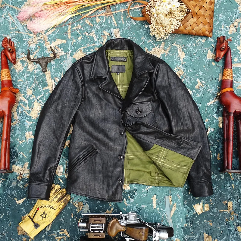 Genuine Old Bull Leather Jaet Men's Thiened 20mm Zipper Closure Busin Casual Sle Faion Urban Design Autumn Wear
Genuine Old Bull Leather Jaet Men's Thiened 20mm Zipper Closure Busin Casual Sle Faion Urban Design Autumn Wear