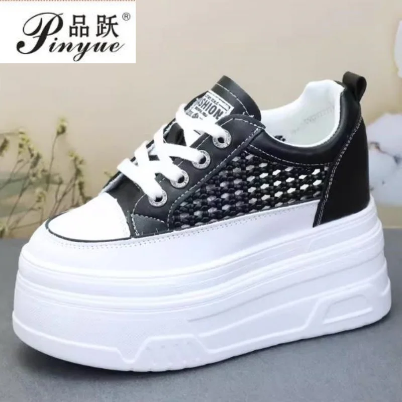 10CM 12CM Air Mesh Leather Breathable Pumps Summer Fashion Chunky Sneaker Heels Sandals Platform Wedge Hollow Shoes 34-40
10CM 12CM Air Mesh Leather Breathable Pumps Summer Fashion Chunky Sneaker Heels Sandals Platform Wedge Hollow Shoes 34-40