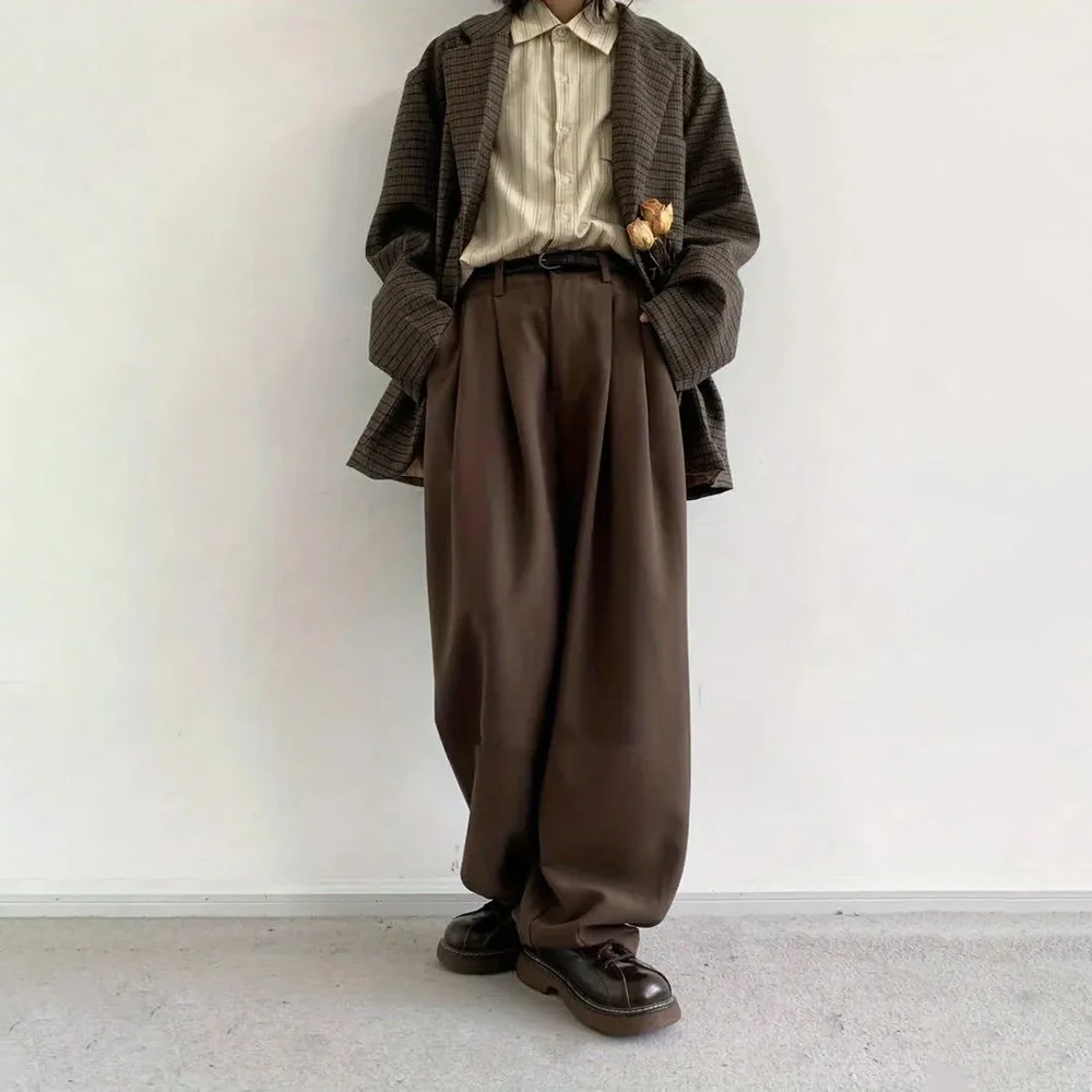 Mens Suit Trousers Meiyad Casual Business Trousers Spring Autumn Retro Office British Elegant Wide-Leg Trousers Men'S Wear 2024
Mens Suit Trousers Meiyad Casual Business Trousers Spring Autumn Retro Office British Elegant Wide-Leg Trousers Men'S Wear 2024
