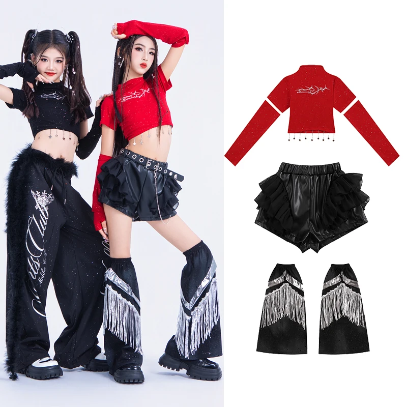 2025 New Modern Jazz Dance Performance Costumes For Girls Crop Tops Loose Pants Outfits Children Hip Hop Rave Clothes XH3654
2025 New Modern Jazz Dance Performance Costumes For Girls Crop Tops Loose Pants Outfits Children Hip Hop Rave Clothes XH3654