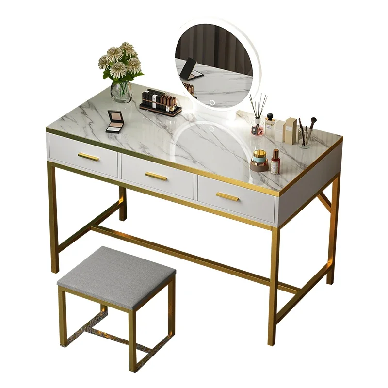Organizer Chair Dressing Table Makeup Container Luxury Nordic Dressing Table Led Lights Toiletries Coiffeuse Bedroom Furniture
Organizer Chair Dressing Table Makeup Container Luxury Nordic Dressing Table Led Lights Toiletries Coiffeuse Bedroom Furniture