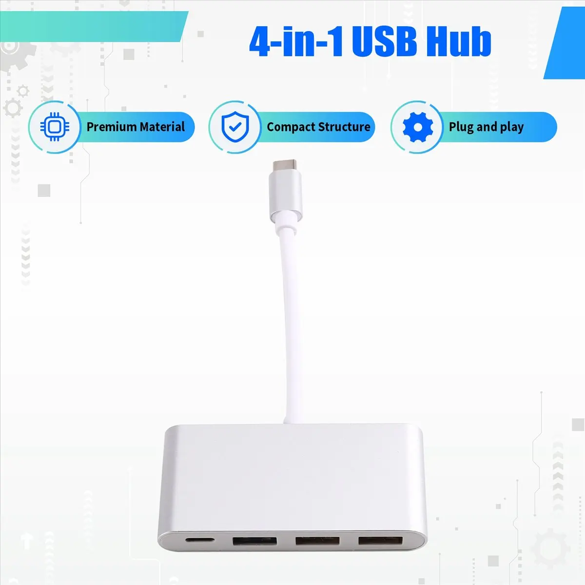 4-in-1 USB C Hub Power USB 3.0 for Chrome Stable USB 3.0 USB HUB Adapter
4-in-1 USB C Hub Power USB 3.0 for Chrome Stable USB 3.0 USB HUB Adapter
