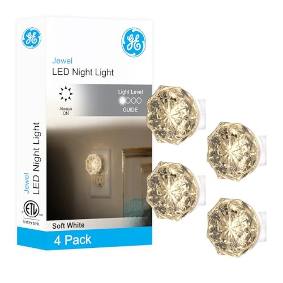 Jewel LED Night Light, Plug-in, Always on,,UL-Certified, Energy Efficient, Ideal Nightlight for Bedroom, Bathroom, Nursery, Hal
Jewel LED Night Light, Plug-in, Always on,,UL-Certified, Energy Efficient, Ideal Nightlight for Bedroom, Bathroom, Nursery, Hal