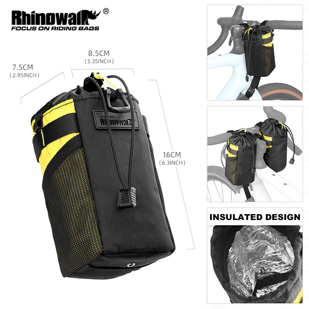 Rhinowalk Bicycle Water Bottle Bag Waterproof Insulation Bicycle Front Handlebar Pouch Cycling Bikepacking Travel Water Holder
Rhinowalk Bicycle Water Bottle Bag Waterproof Insulation Bicycle Front Handlebar Pouch Cycling Bikepacking Travel Water Holder