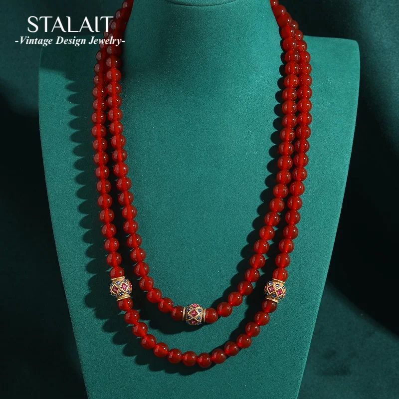 Vintage Red Layered Statement Necklace Beaded Bohemian Aesthetic Chain Antique For Woman Gift Outfits Weddings Luxury Designer
Vintage Red Layered Statement Necklace Beaded Bohemian Aesthetic Chain Antique For Woman Gift Outfits Weddings Luxury Designer