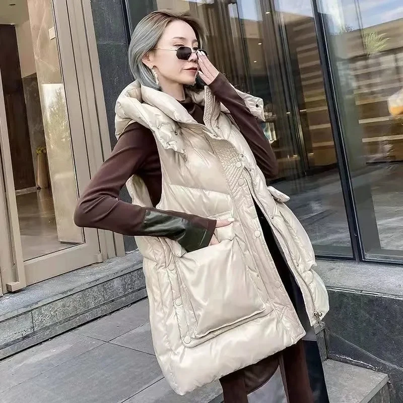 Women Winter Vest Cotton Warm Leisure Women's Loose Sleeveless Waist Show Thin Versatile Fashion Down Cotton Vest
Women Winter Vest Cotton Warm Leisure Women's Loose Sleeveless Waist Show Thin Versatile Fashion Down Cotton Vest