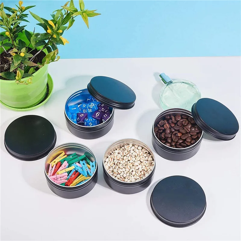 ABZS 40Packs Empty Jars 80Ml Black Round Aluminum Tin Cans Screw Top Metal Steel Tins Lip Balm Tins Box Cosmetic Containers
ABZS 40Packs Empty Jars 80Ml Black Round Aluminum Tin Cans Screw Top Metal Steel Tins Lip Balm Tins Box Cosmetic Containers