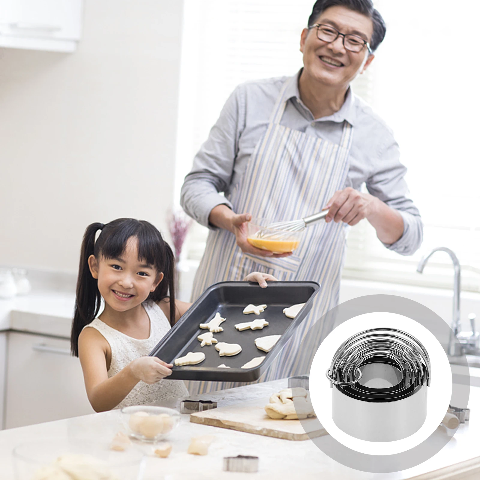 5 Pcs Mousse Circle Set Round Dessert Mold Cutting Machine Baking Silver Non-stick Stainless Steel Cake Pastry
5 Pcs Mousse Circle Set Round Dessert Mold Cutting Machine Baking Silver Non-stick Stainless Steel Cake Pastry