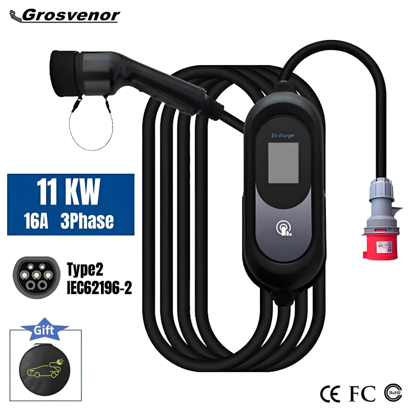 11 кВт Тип 2 IEC62196 Портативное зарядное устройство для электромобилей Тип 2 Зарядное устройство для электромобиля Мобильная зарядка EVSE Настенный кабель с вилкой европейского стандарта
11 кВт Тип 2 IEC62196 Портативное зарядное устройство для электромобилей Тип 2 Зарядное устройство для электромобиля Мобильная зарядка EVSE Настенный кабель с вилкой европейского стандарта