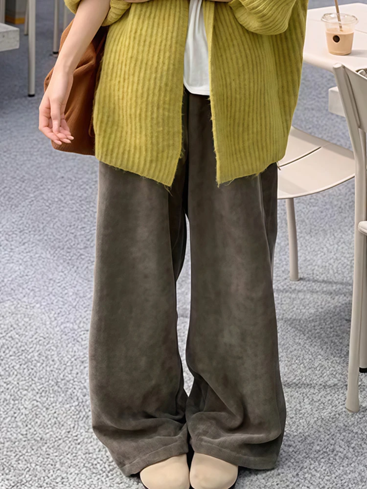 Женские повседневные брюки с высокой талией и широкими штанинами, весенне-осенние, утепленные, свободного кроя, больших размеров, прямые штанины
Женские повседневные брюки с высокой талией и широкими штанинами, весенне-осенние, утепленные, свободного кроя, больших размеров, прямые штанины