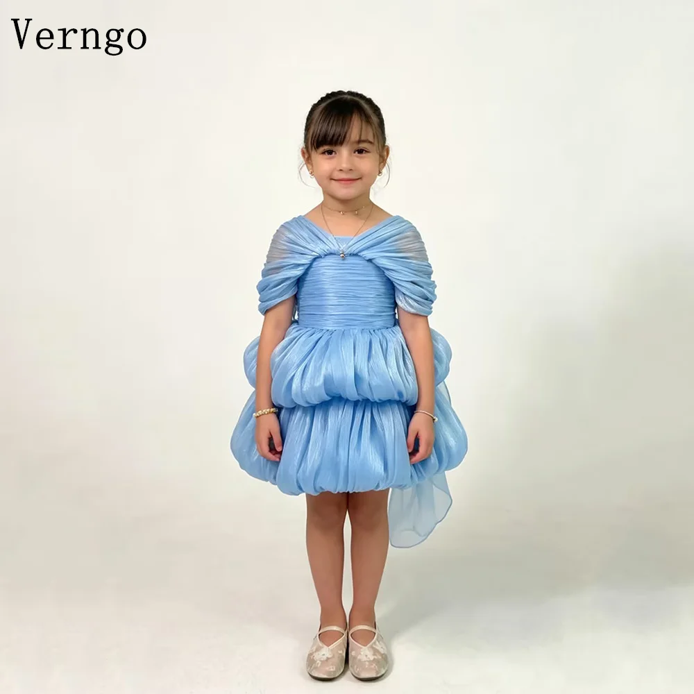 Verngo Blue/lvory/Yellow Shiny Satin Princess Girl Flower Dress Bow Tiered Birthday Party Dress Celebrity Kid Dress Customized
Verngo Blue/lvory/Yellow Shiny Satin Princess Girl Flower Dress Bow Tiered Birthday Party Dress Celebrity Kid Dress Customized