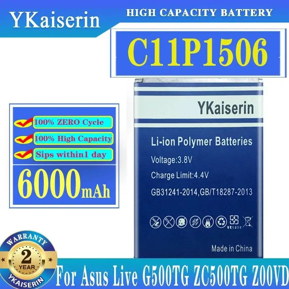 Аккумулятор мобильного телефона C11P1506 6000 мАч для Asus Live G500TG Zenfone GO 5,5 ZC500TG Z00VD
Аккумулятор мобильного телефона C11P1506 6000 мАч для Asus Live G500TG Zenfone GO 5,5 ZC500TG Z00VD