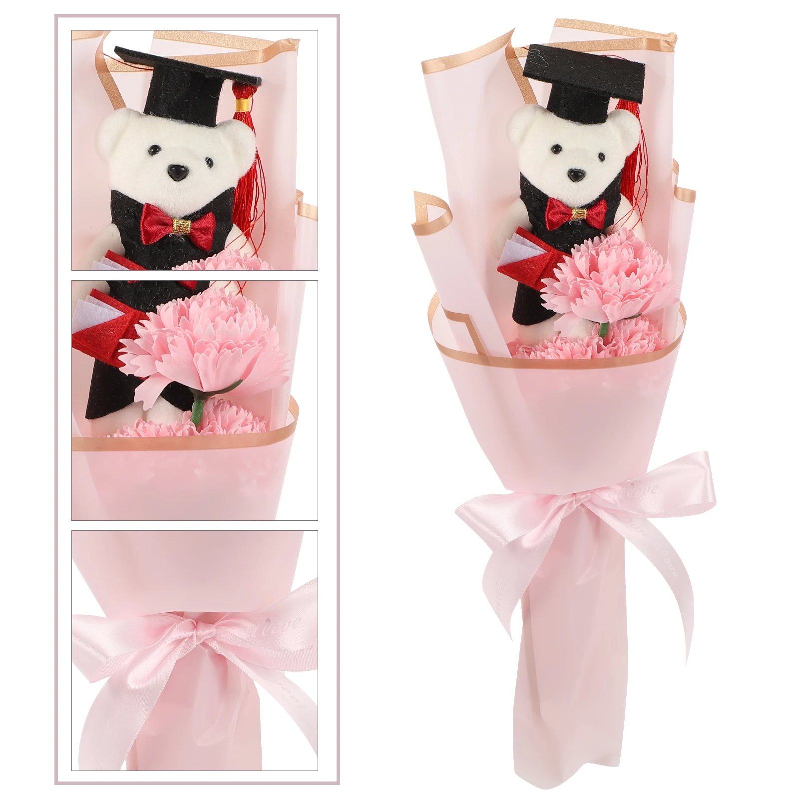 Graduation Bear Pink Flowers Decor Accessories Bear Flower Bouquet Party Favor Creative Bouquet Ornament Gifts
Graduation Bear Pink Flowers Decor Accessories Bear Flower Bouquet Party Favor Creative Bouquet Ornament Gifts