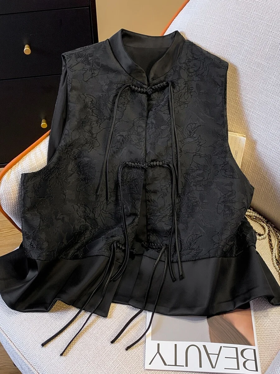 Женский жилет в стиле ретро-китайский слэш-стиль с вышивкой, весна-лето-осень, воротник-стойка, костюм в стиле Тан, верхняя одежда с кисточками
Женский жилет в стиле ретро-китайский слэш-стиль с вышивкой, весна-лето-осень, воротник-стойка, костюм в стиле Тан, верхняя одежда с кисточками