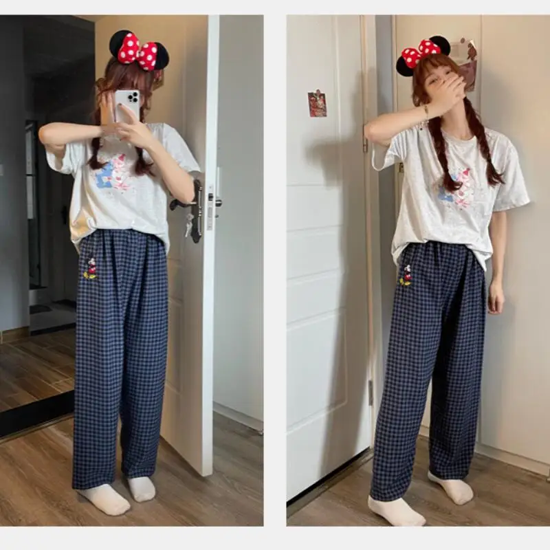 Женские пижамные брюки из хлопковой марли в клетку в стиле кавайи, весна-осень, новые, с аниме-принтом, свободные брюки для прогулок, повседневные домашние брюки
Женские пижамные брюки из хлопковой марли в клетку в стиле кавайи, весна-осень, новые, с аниме-принтом, свободные брюки для прогулок, повседневные домашние брюки