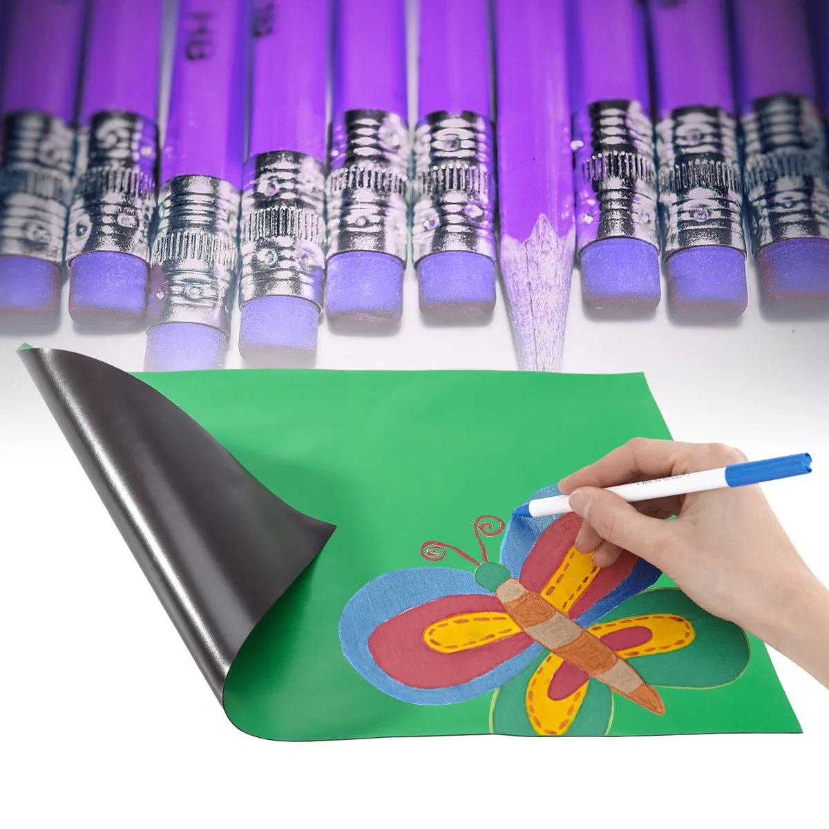 Black Flexible Magnetic Sheet 297 X 210 Mm Rubber with Strong Adhesive for Notice Advertising Board Display Panel
Black Flexible Magnetic Sheet 297 X 210 Mm Rubber with Strong Adhesive for Notice Advertising Board Display Panel