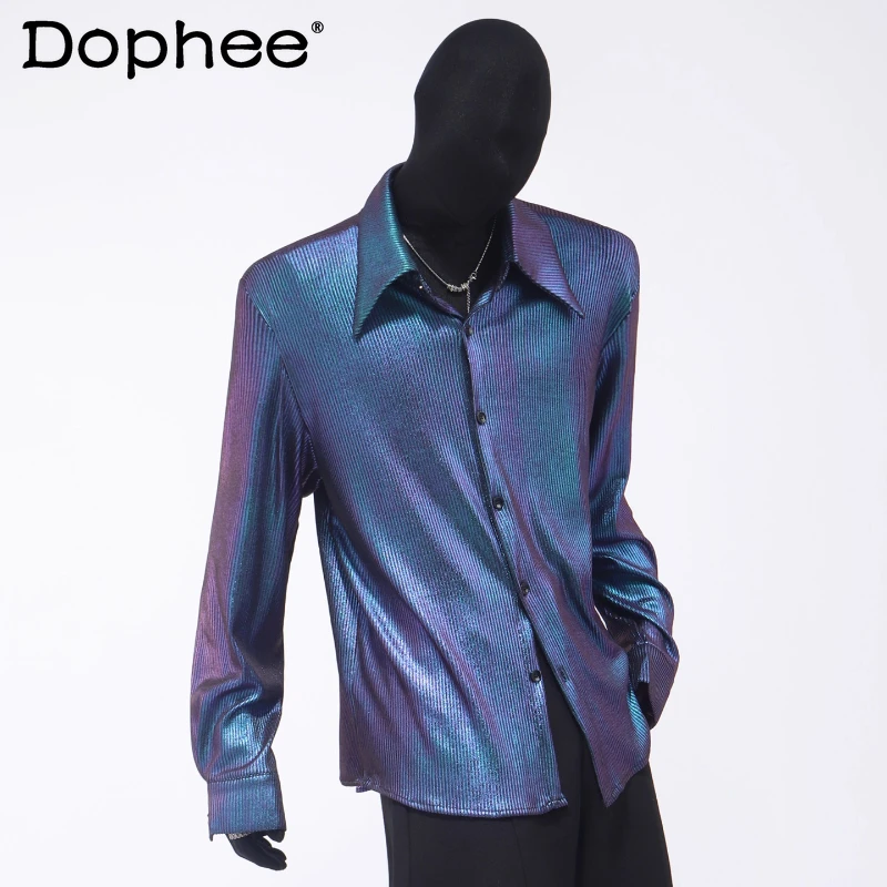 High-end Niche Design Stylish Gradient Color Shirts Men's 2025 Four Seasons Wear Handsome Tops Male Fashion Long-sleeve Shirts
High-end Niche Design Stylish Gradient Color Shirts Men's 2025 Four Seasons Wear Handsome Tops Male Fashion Long-sleeve Shirts